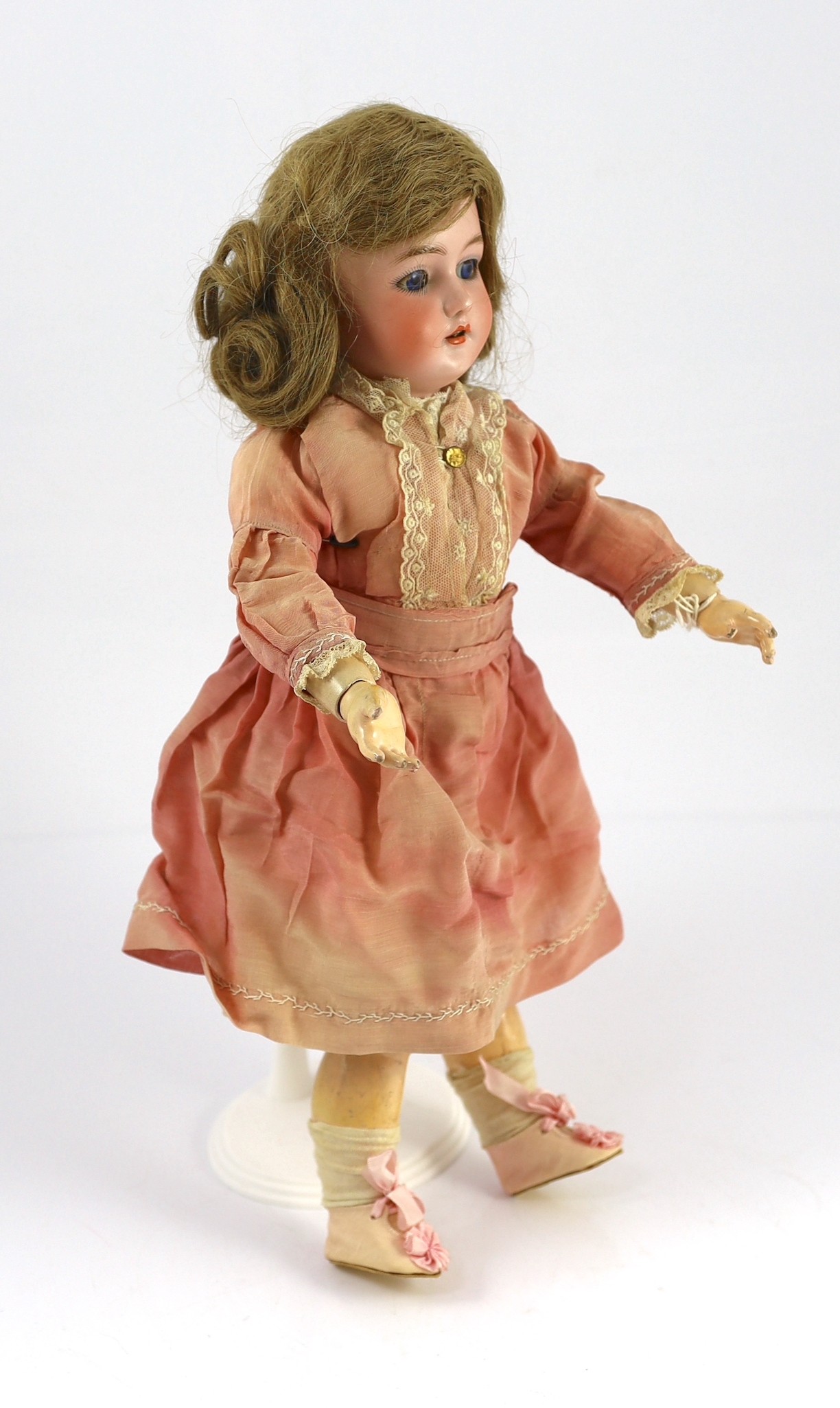A Simon & Halbig S. & C. bisque doll, German, circa 1895, 17in.